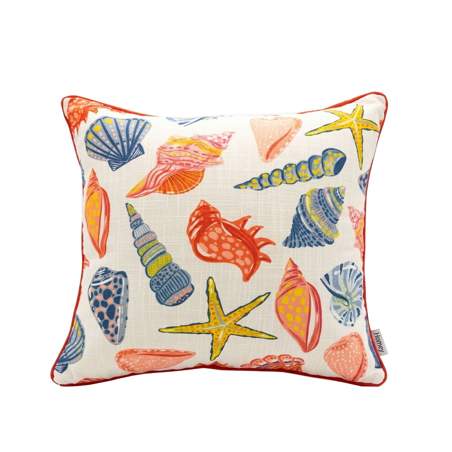 Square Coral Outdoor Pillows and Soft Memory Foam