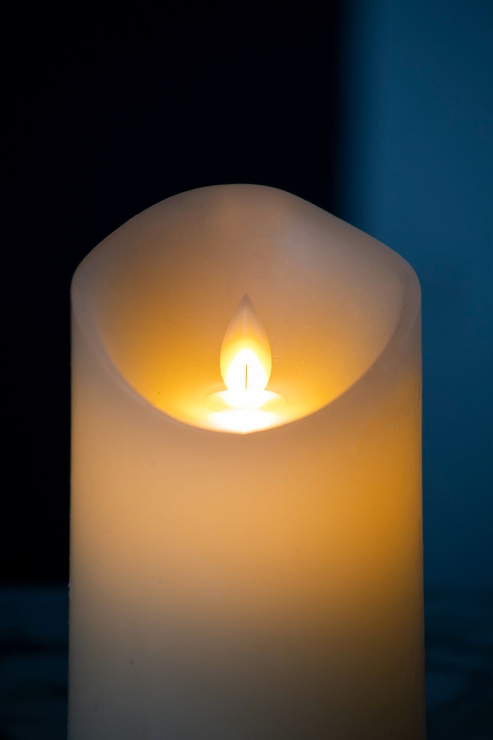 Flickering LED Candles Set of 3 Ivory Remote Timer
