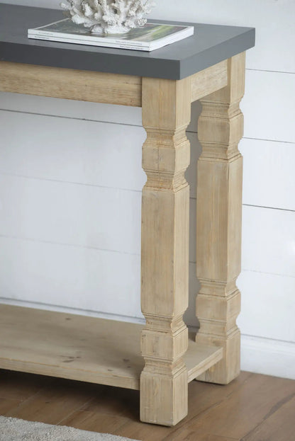 Rustic Modern Console Table With Concrete Top