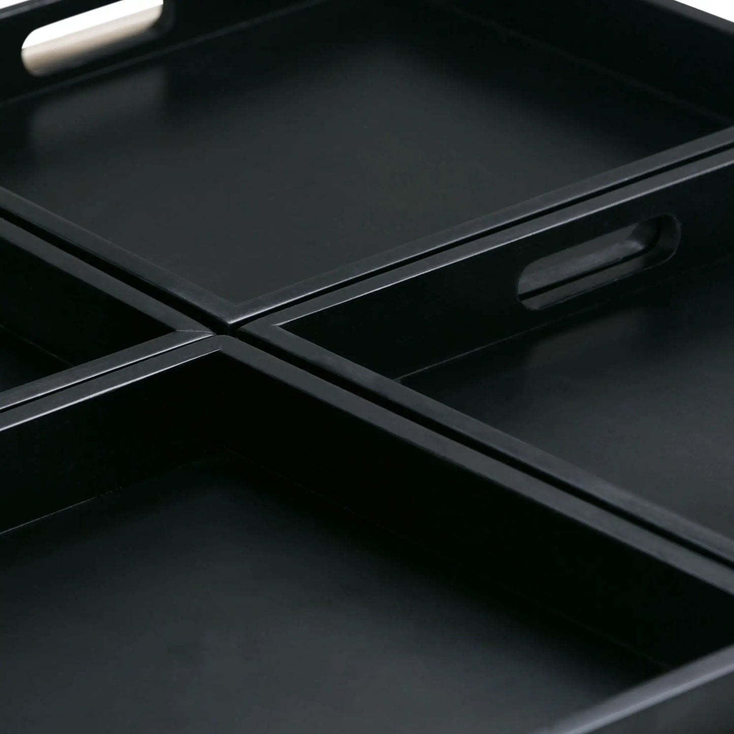 Avalon square storage ottoman in black with metal trim by Unique Piece Furniture on Tampa Home & Garden Store