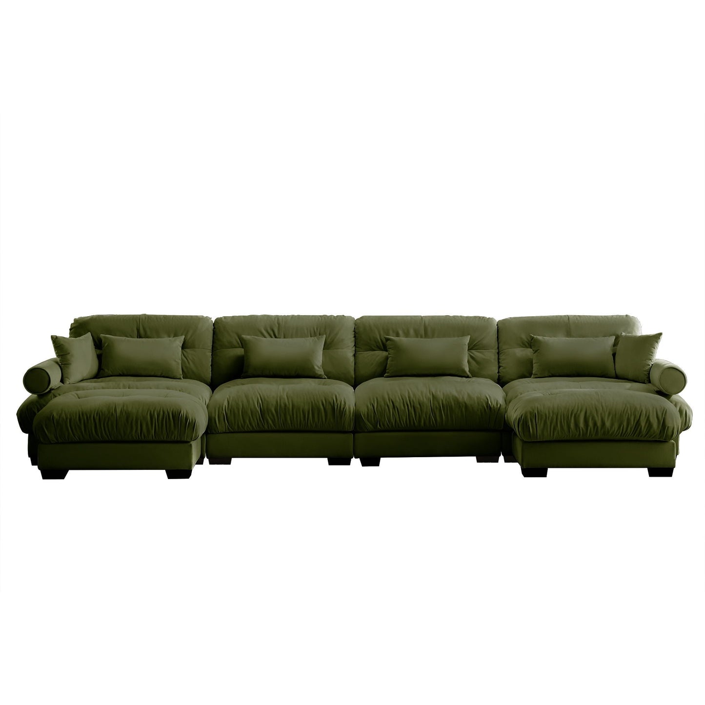 Oversized Modular Sofa with Movable Ottoman