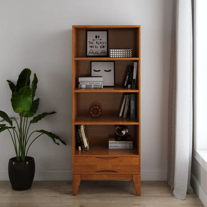 Harper Handcrafted Bookcase With Storage in oak with books by Unique Piece Furniture on Tampa Home & Garden Store