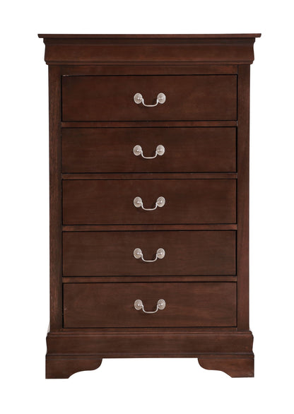 Classic Carved Accent Chest by HouseOfZazla, dark brown wood with silver drawer pulls on Tampa Home & Garden Store