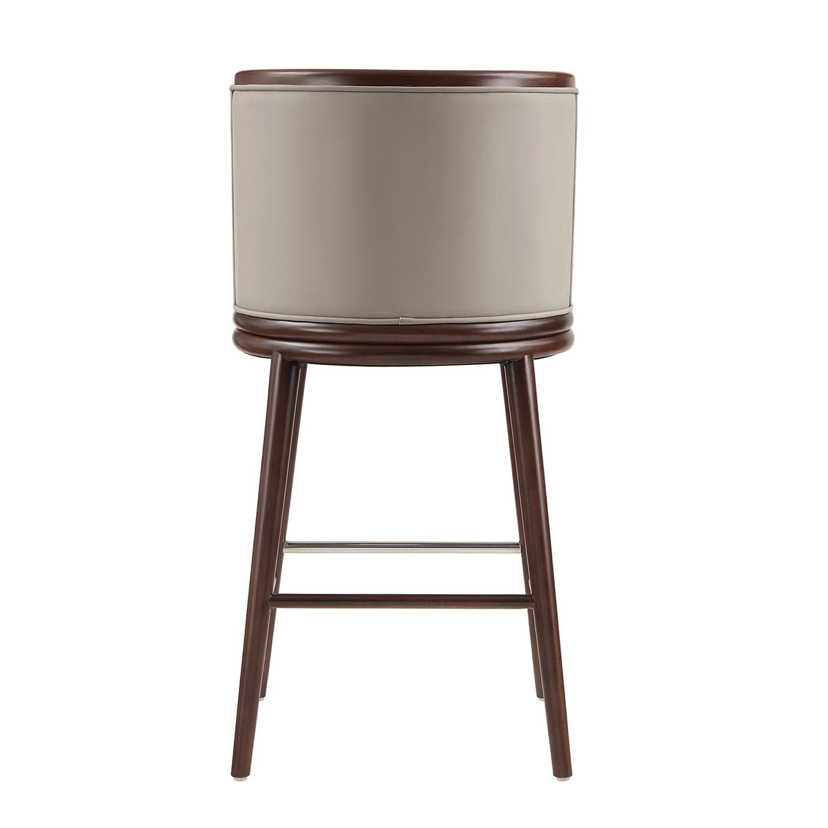 Evalyn Barstool by HouseOfZazla, bar height 28-30, beige upholstery and dark wood legs on Tampa Home & Garden Store
