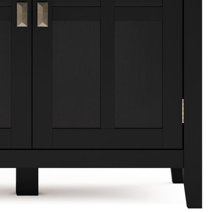 Artisan Handcrafted Wide 4-Door Storage Cabinet in black with brass hardware HouseOfZazla on Tampa Home & Garden Store