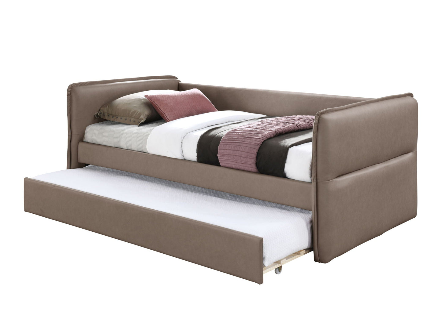 Stylish Dusty Rose Twin Daybed with a Trundle