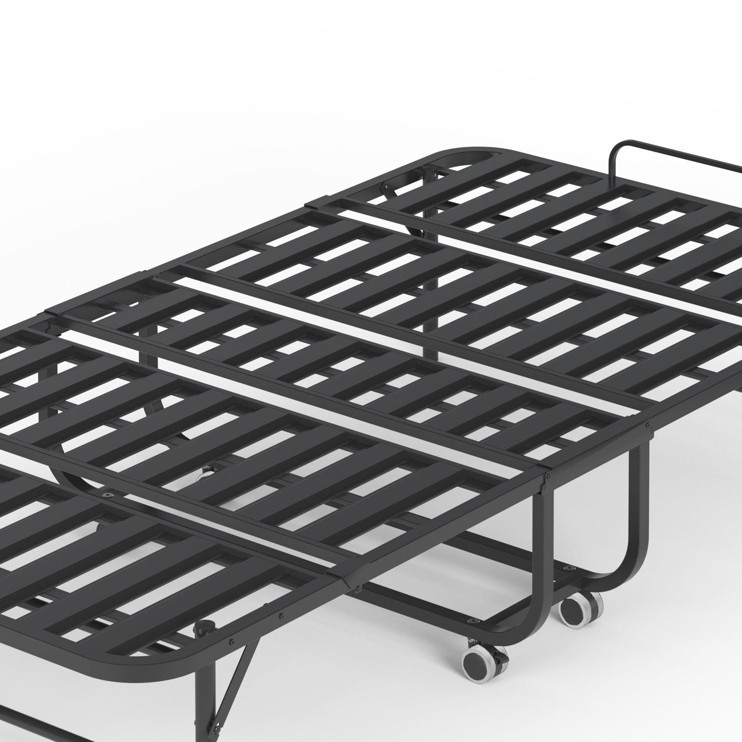 Twin Extra Long Bed and Foam Mattress Black