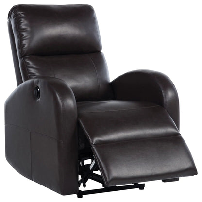 Meglia power recliner chair brown leather with headrest by Unique Piece Furniture on Tampa Home & Garden Store