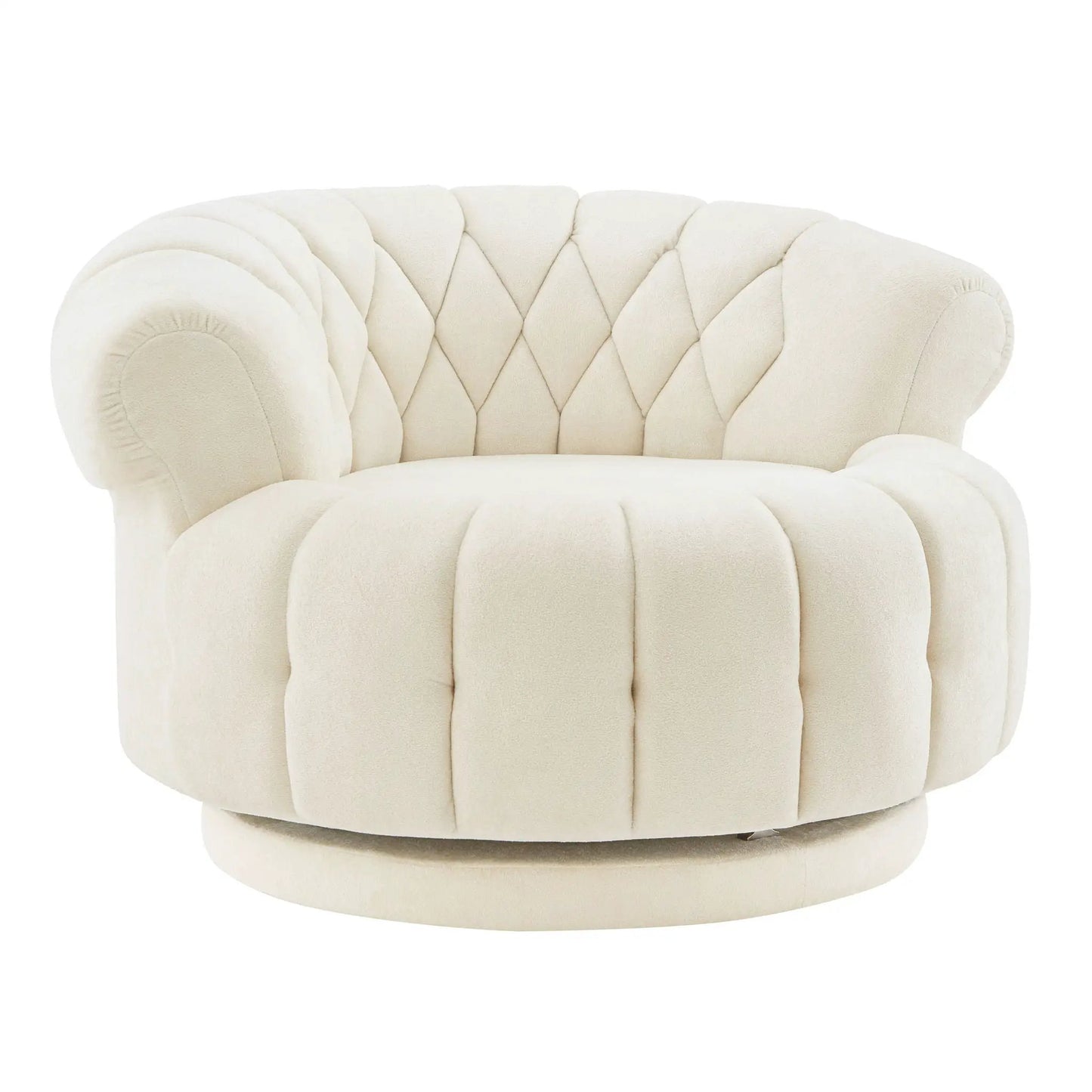 Round Swivel Accent Chair with Rotation Base