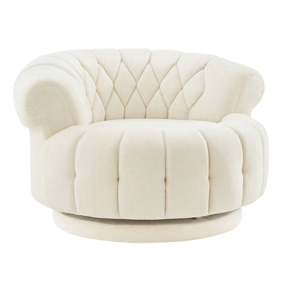 Round Swivel Accent Chair with Rotation Base