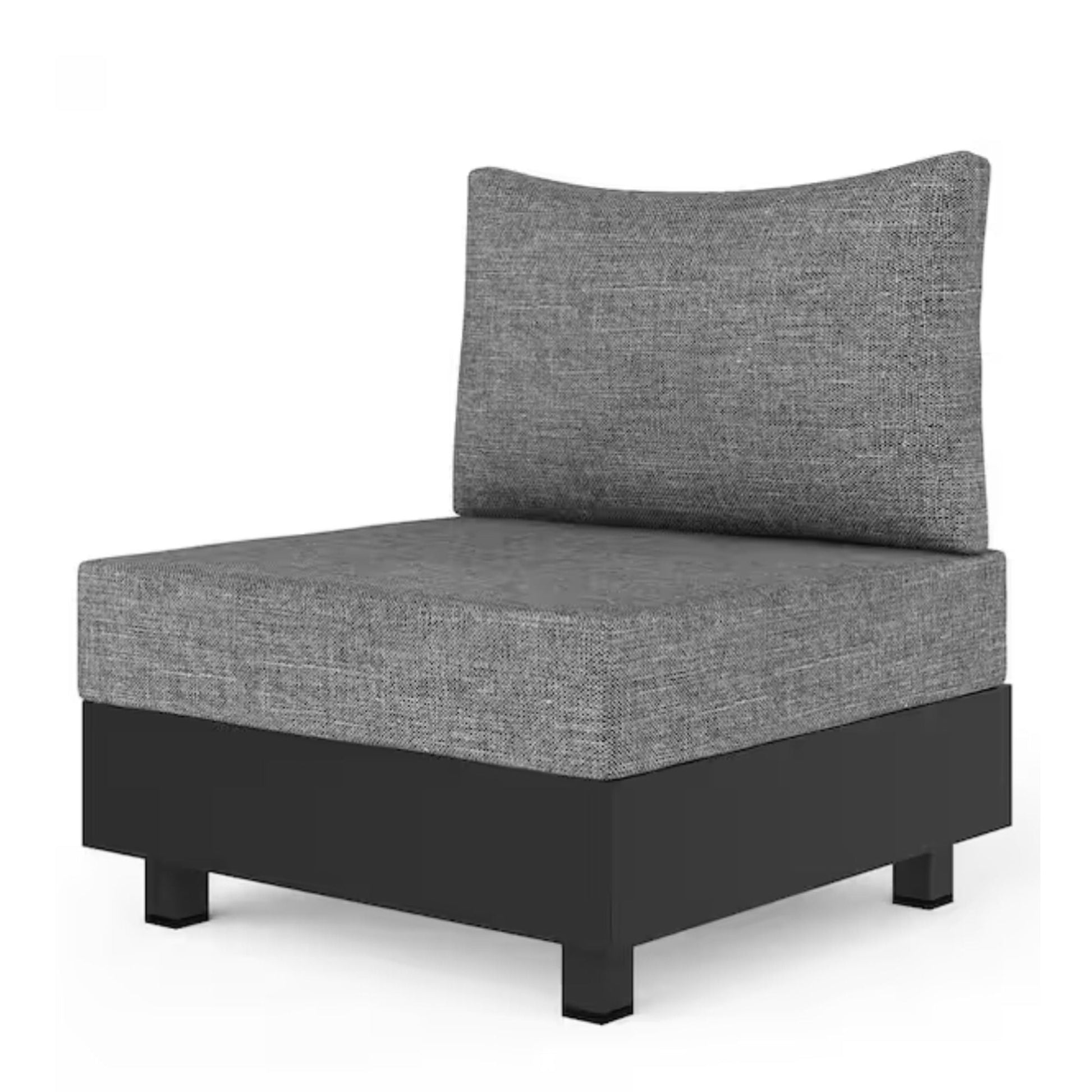 Gray modular armless outdoor chairs with coffee table set for garden by HouseOfZazla on Tampa Home & Garden Store