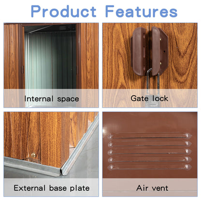 Outdoor Metal Storage Shed And Floor Base