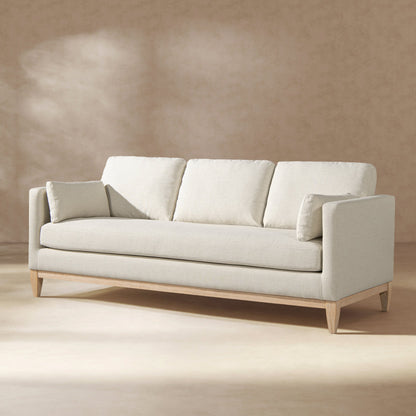 Knox 84-inch Modern Farmhouse sofa flax white linen by HouseOfZazla on Tampa Home & Garden Store