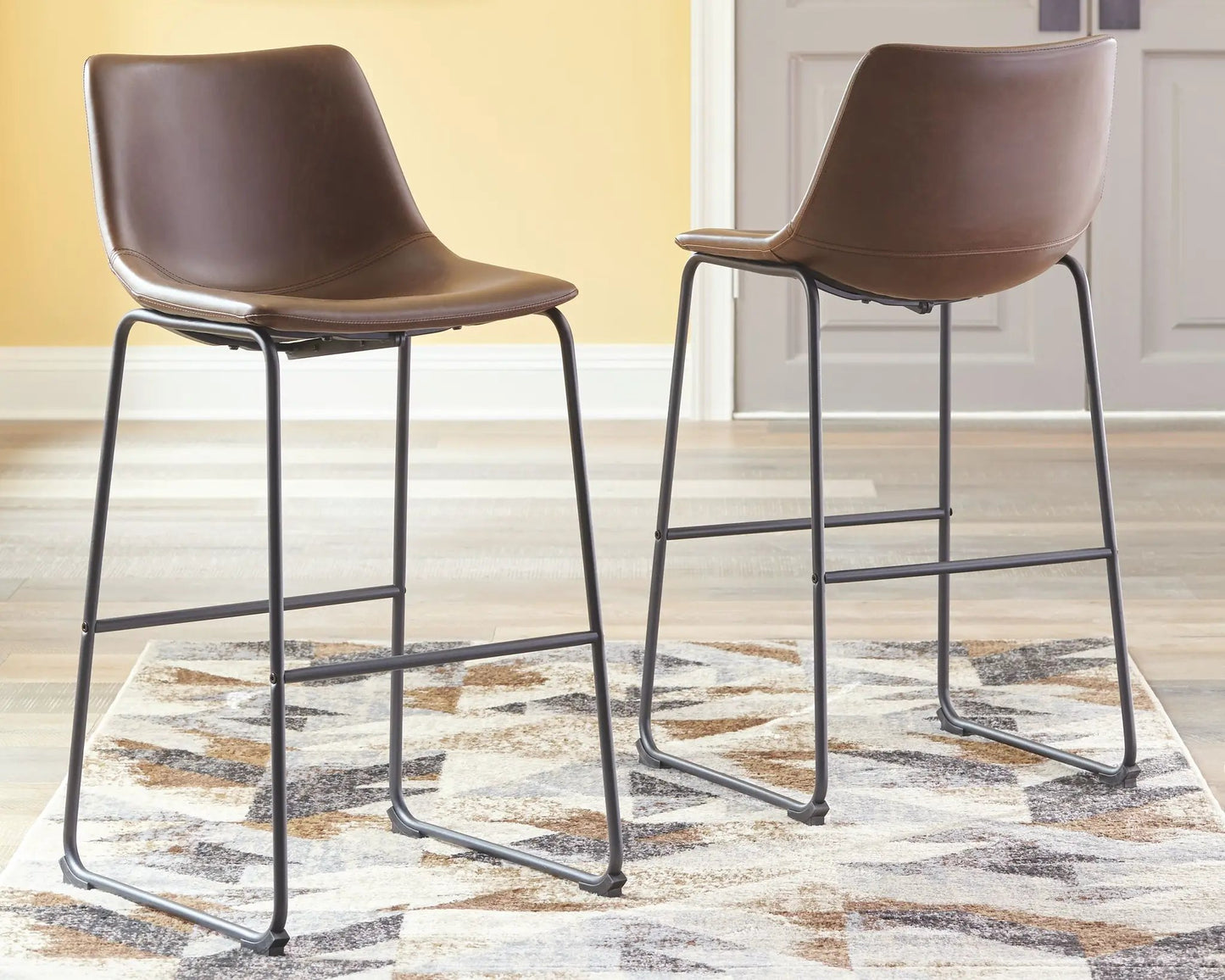Centiar Upholstered Barstool Set of Two Dining