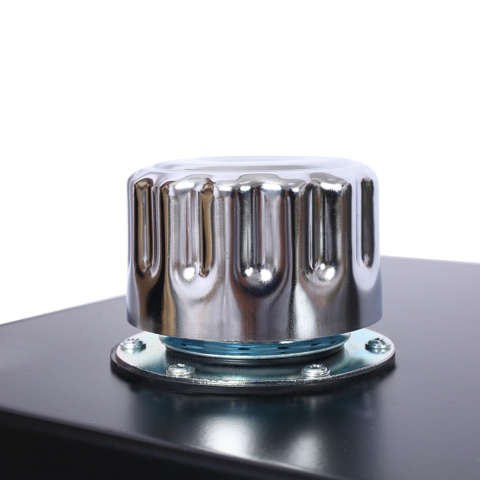 Heavy Duty Hydraulic Fluid Tank 10 Gal steel reservoir chrome finish with mounting flange on Tampa Home & Garden Store