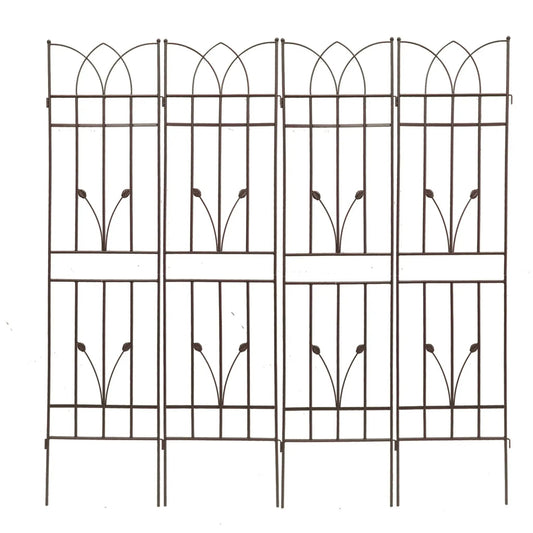 Metal garden trellis panels for outdoor decor with arched tops by Unique Piece Furniture on Tampa Home & Garden Store