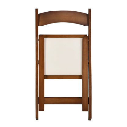 Solid Wood Upholstered Folding Chairs Dining Set