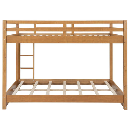 Sturdy Pine Bunk Bed with Ladder for Small Rooms