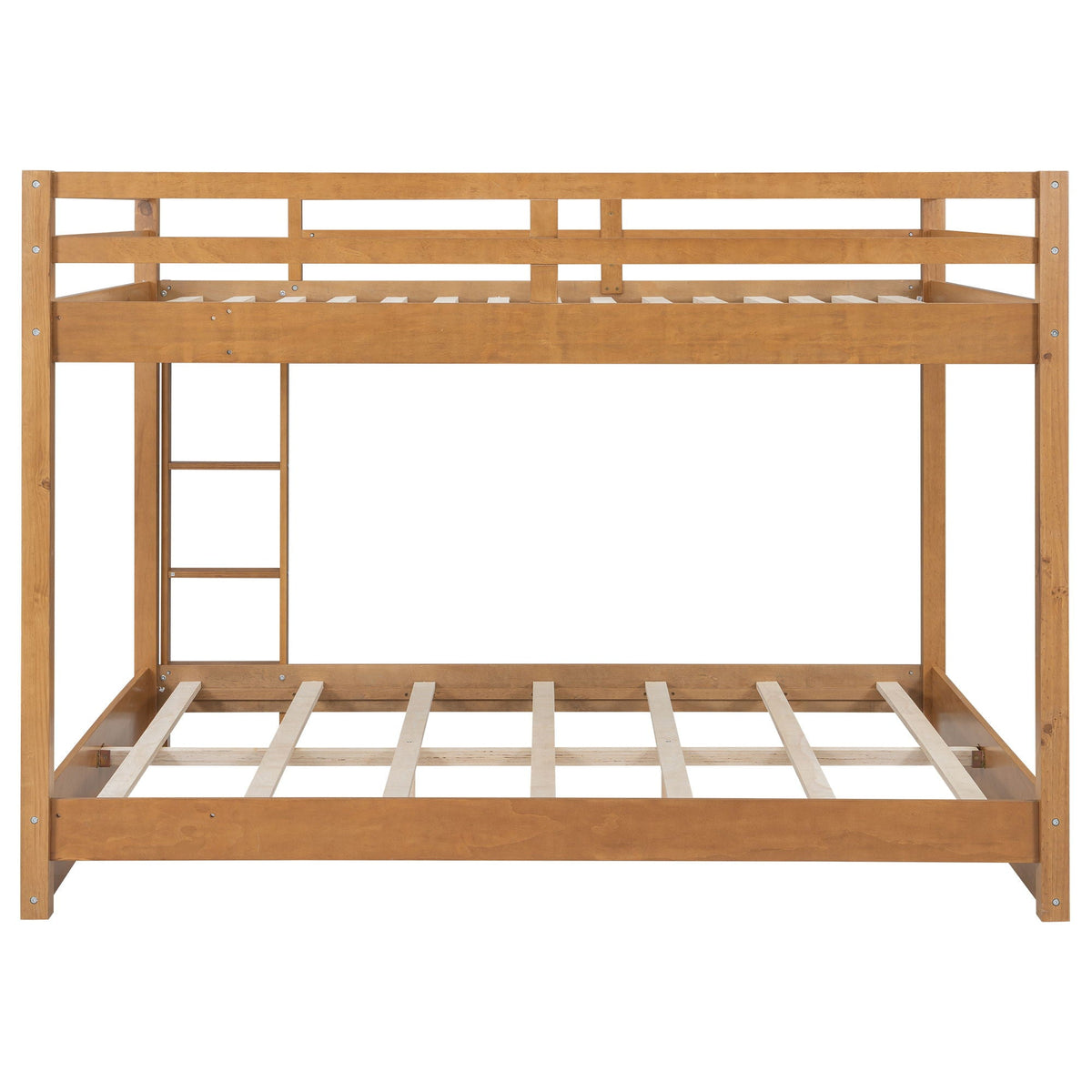 Sturdy bunk bed with ladder in natural wood finish by HouseOfZazla on Tampa Home & Garden Store