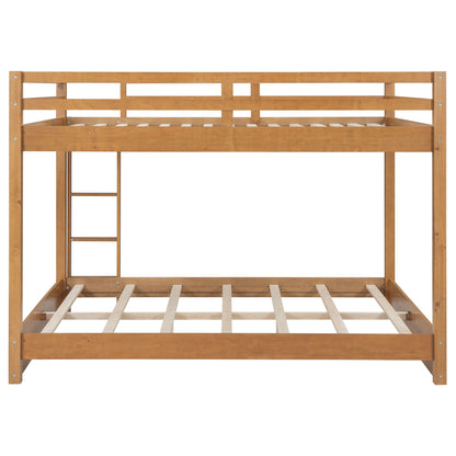 Sturdy bunk bed with ladder in natural wood finish by HouseOfZazla on Tampa Home & Garden Store