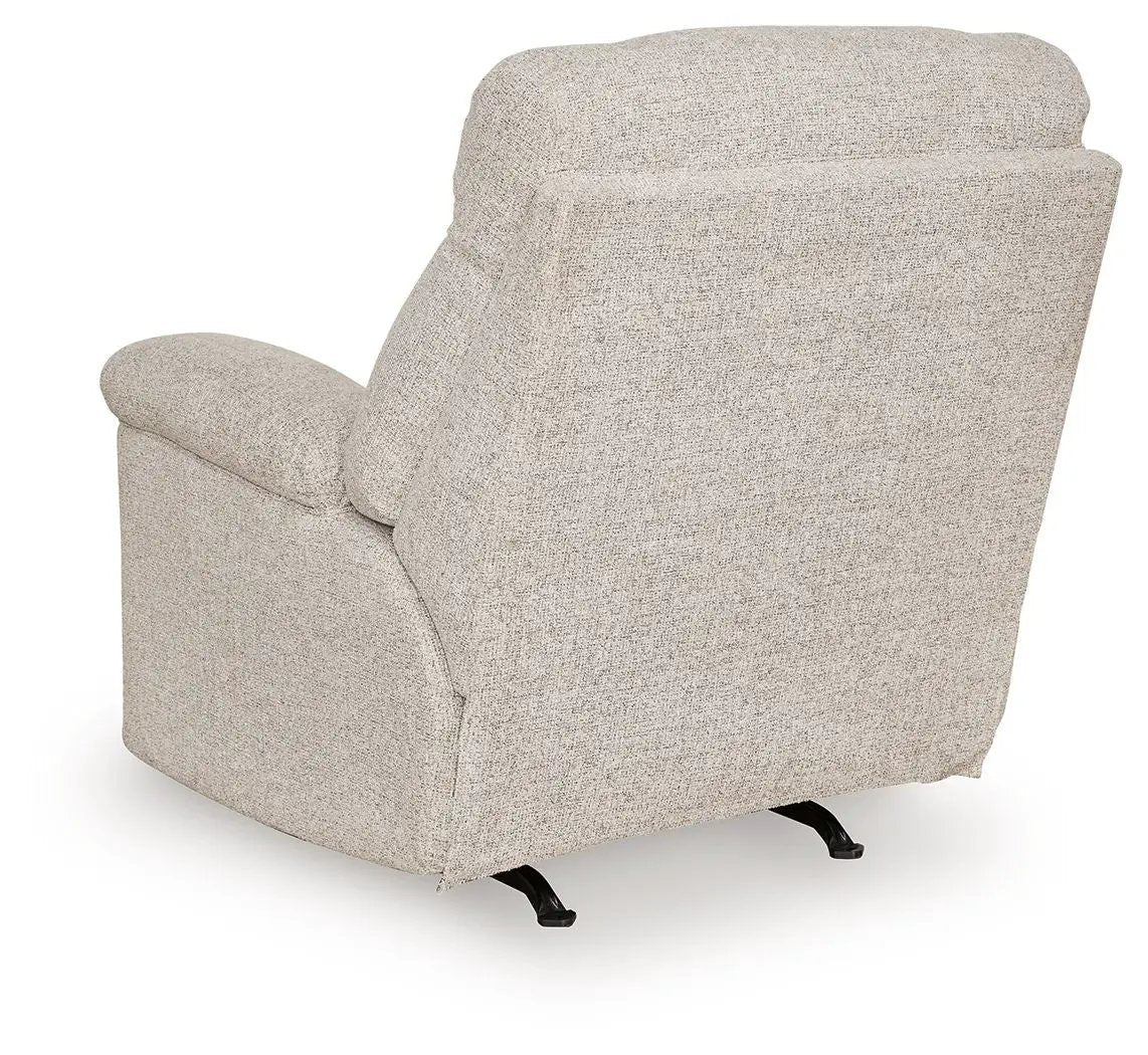 Hoyne Park Rocker Recliner in beige textured fabric by Unique Piece Furniture on Tampa Home and Garden Store