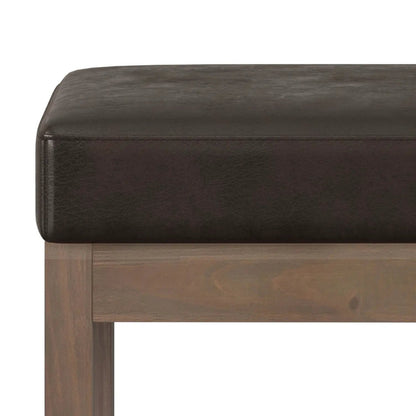Milltown Upholstered Ottoman Bench With Driftwood