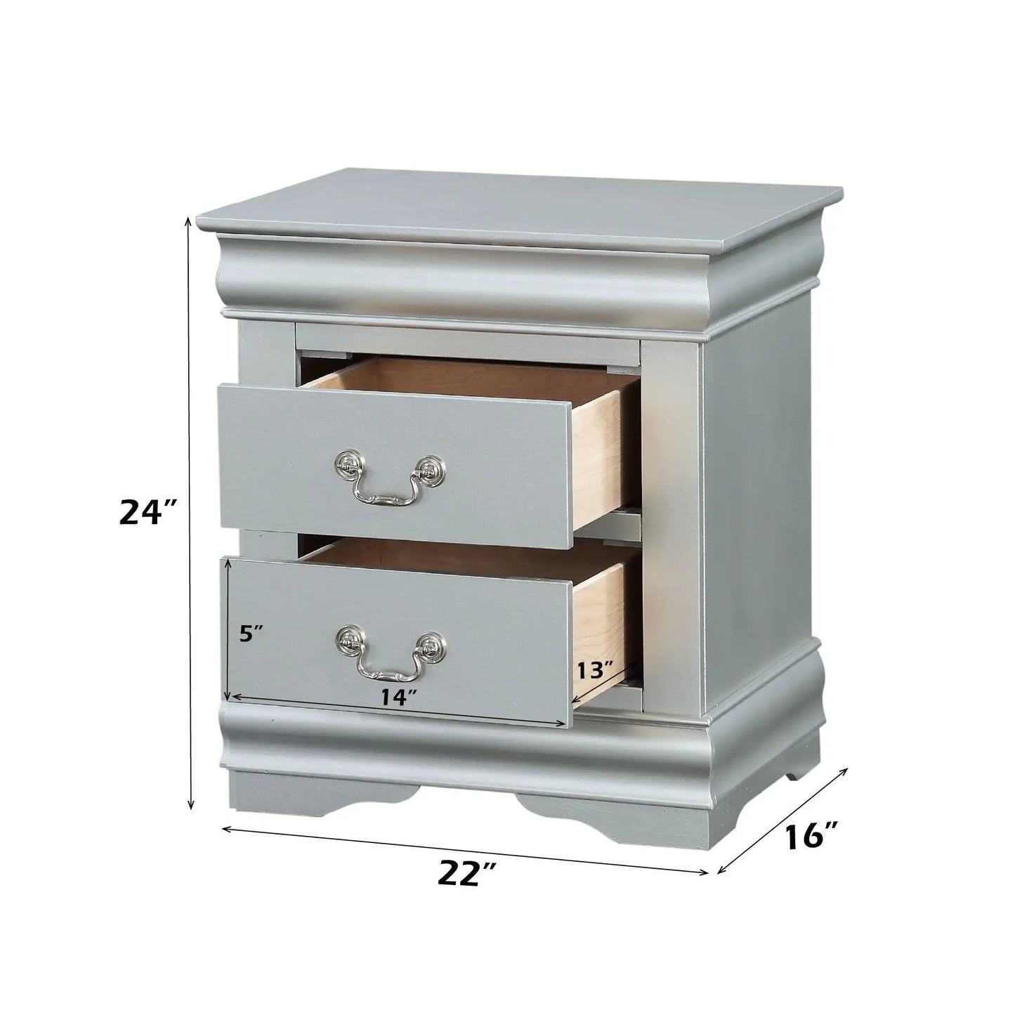 Louis Philippe III Sleek Design Nightstand