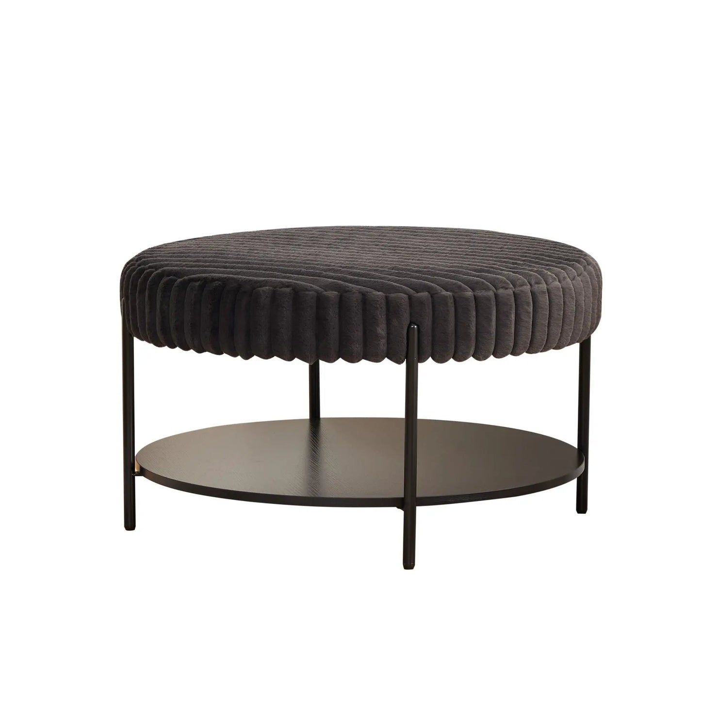 Modern Upholstered Round Ottoman Coffee Table