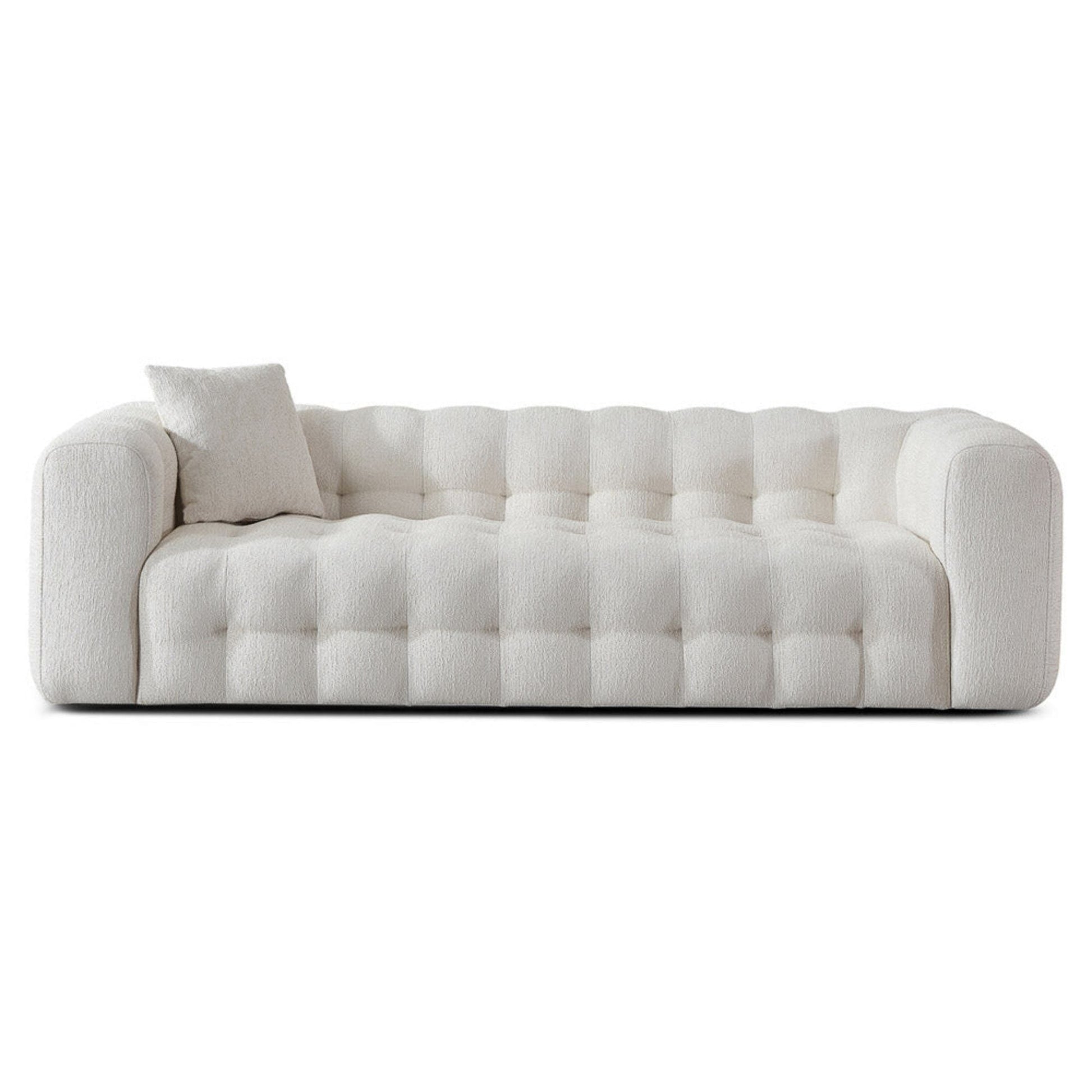 Eden modern tufted Chesterfield sofa in ivory boucle by HouseOfZazla on Tampa Home & Garden Store