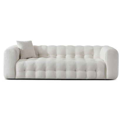 Eden modern tufted Chesterfield sofa in ivory boucle by HouseOfZazla on Tampa Home & Garden Store