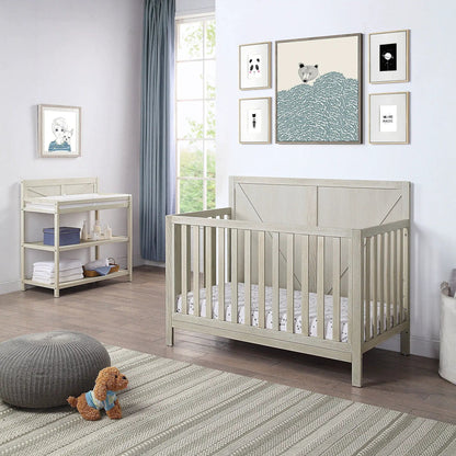 Barnside 4-in-1 Convertible Crib in light oak with slatted sides by Unique Piece Furniture on Tampa Home & Garden Store
