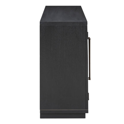 Black woodgrain 4-door storage sideboard buffet cabinet on Tampa Home & Garden Store