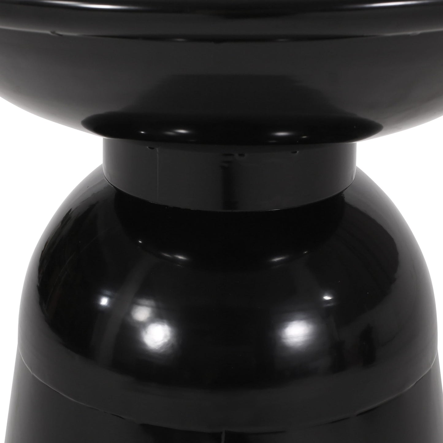 Serenita outdoor side tables set of 2 with flared design in black gloss HouseOfZazla on Tampa Home & Garden Store