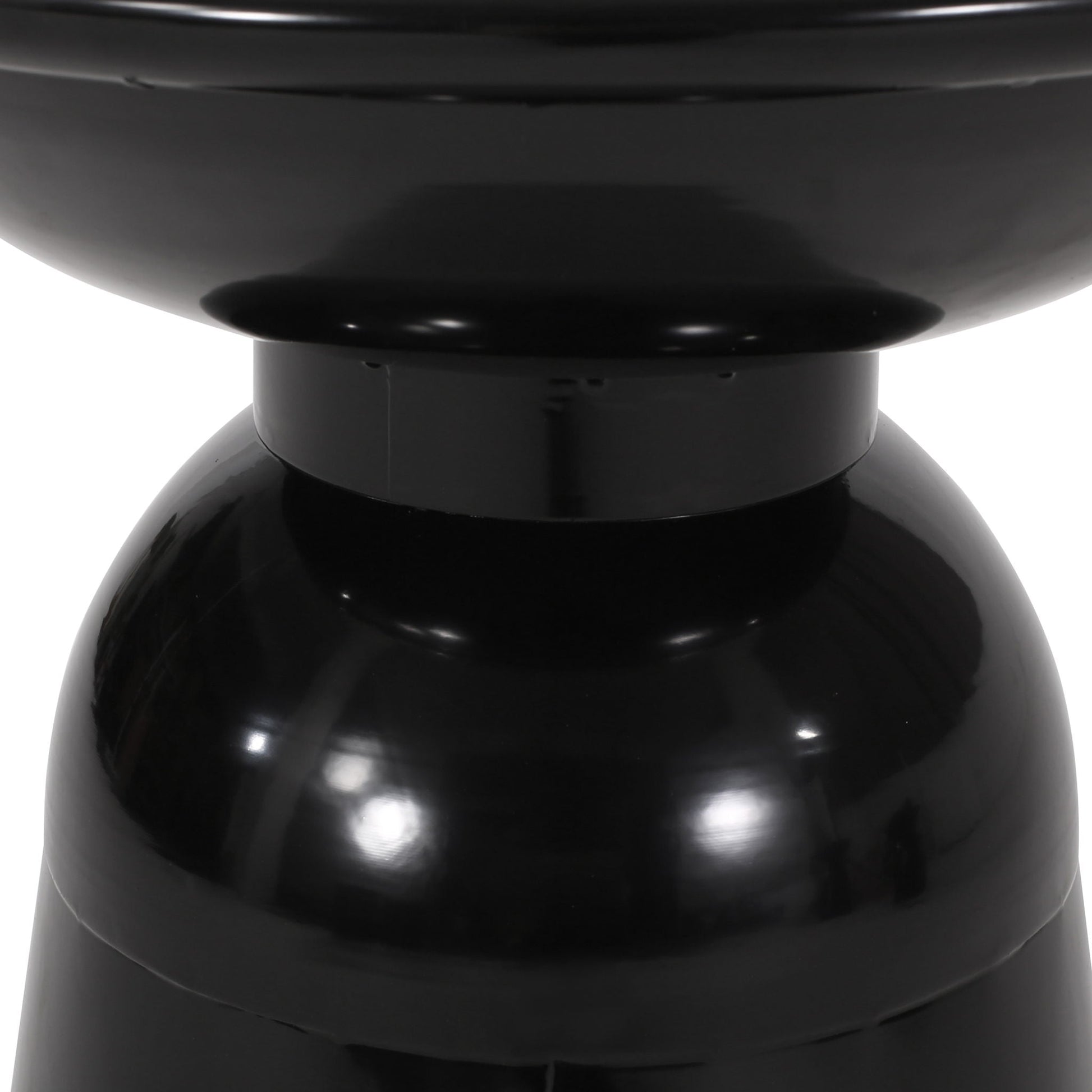 Serenita outdoor side tables set of 2 with flared design in black gloss HouseOfZazla on Tampa Home & Garden Store
