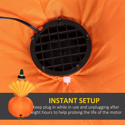 Inflatable Thanksgiving Turkey LED Display orange fabric with black base on Tampa Home & Garden Store