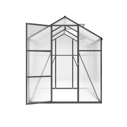 Windproof greenhouse with raised base, black frame and polycarbonate panels by HouseOfZazla on Tampa Home & Garden Store