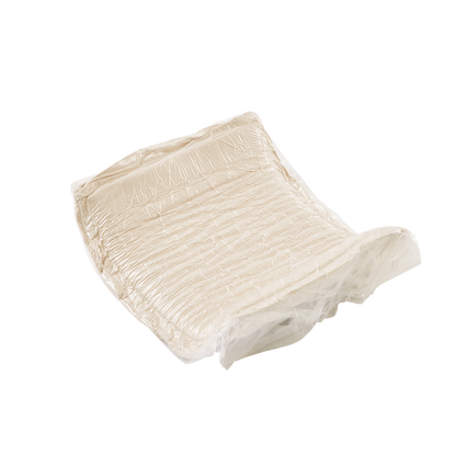 Armless Velvet-Light Camel Sofa by HouseOfZazla, packaged in plastic wrap on Tampa Home & Garden Store