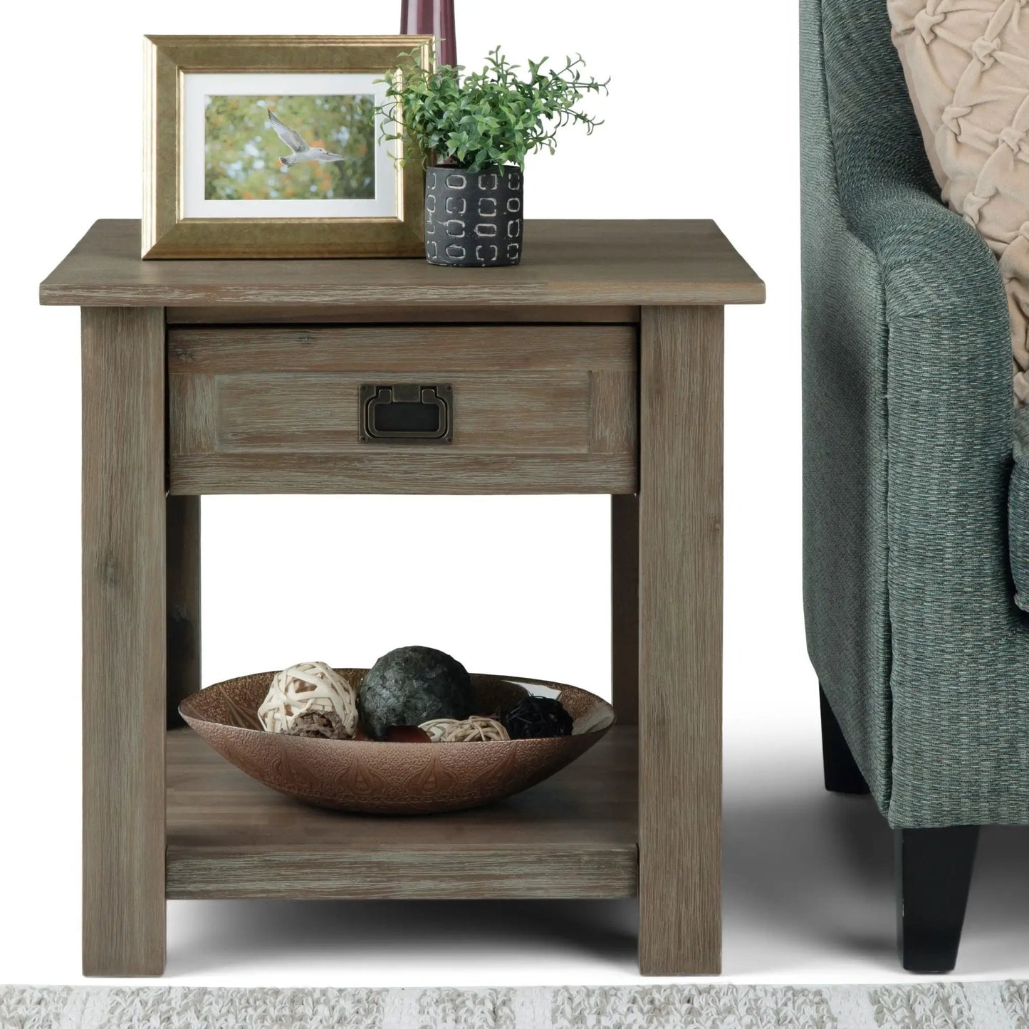 Monroe Handcrafted Side Table and the Acacia Wood