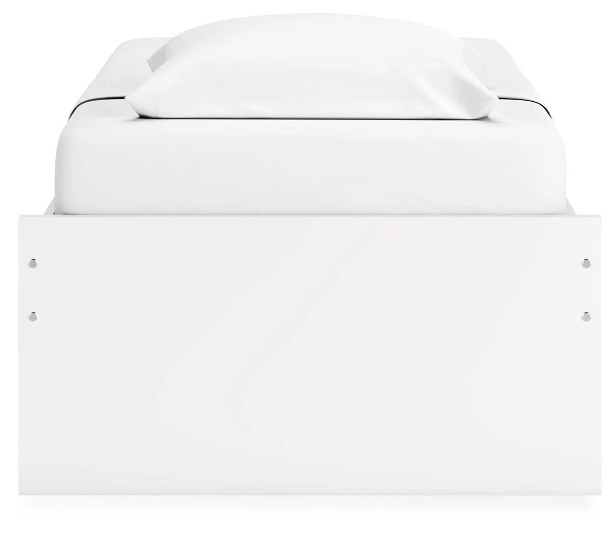 Onita platform bed by Unique Piece Furniture, white storage bed with smooth panel footboard on Tampa Home & Garden Store