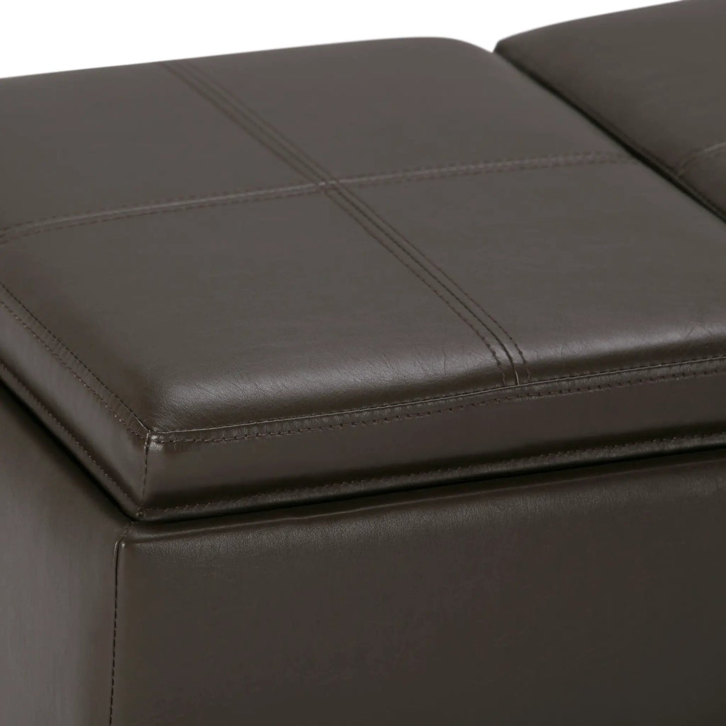 Avalon Upholstered Storage Ottoman With Trays