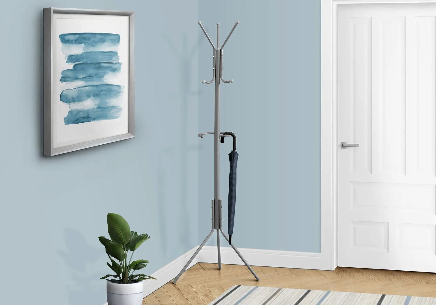 Coat Rack Hall Tree With Six Hooks For Entryway