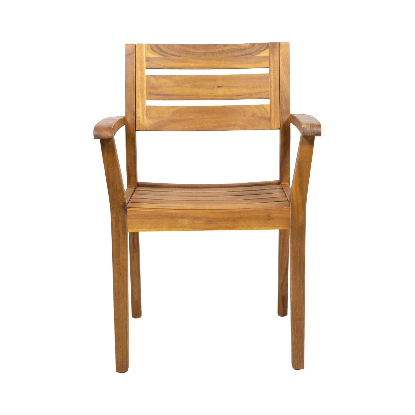 Stamford dining chairs set of 2 acacia wood patio armchairs with slatted backs on Tampa Home & Garden Store