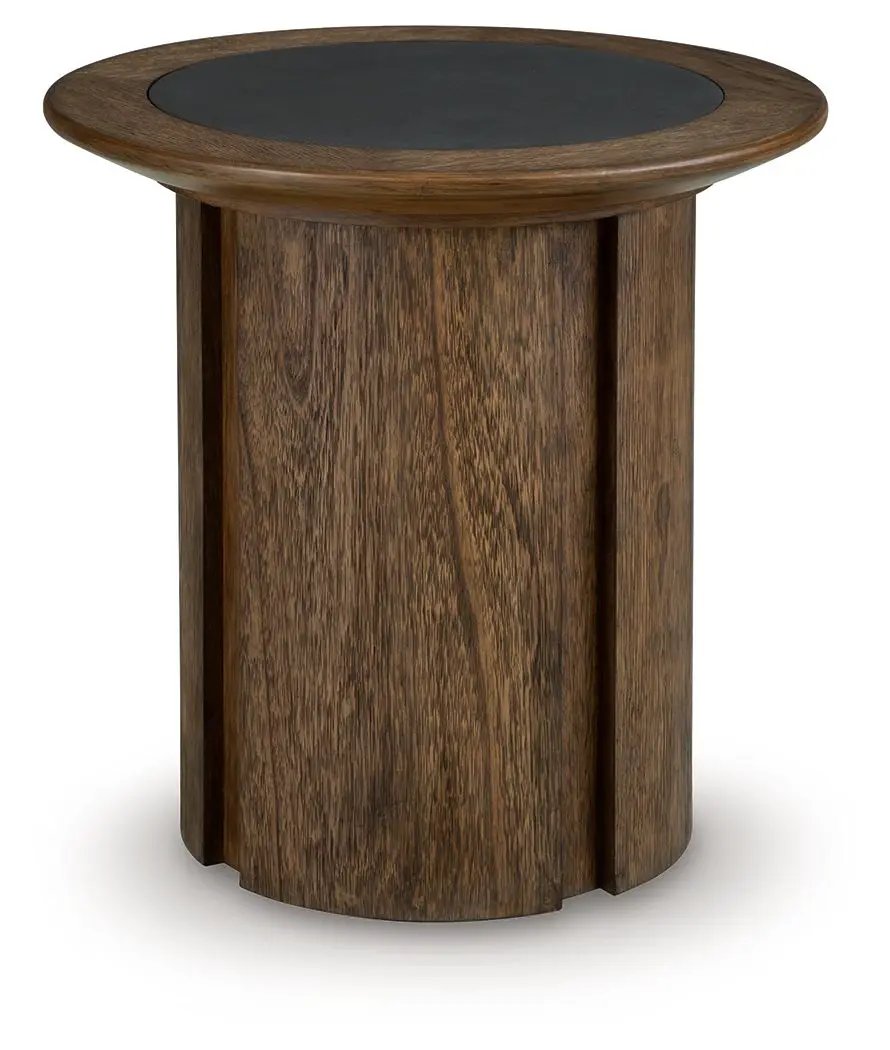 Dontayne Round Table with Dark Top Living Room