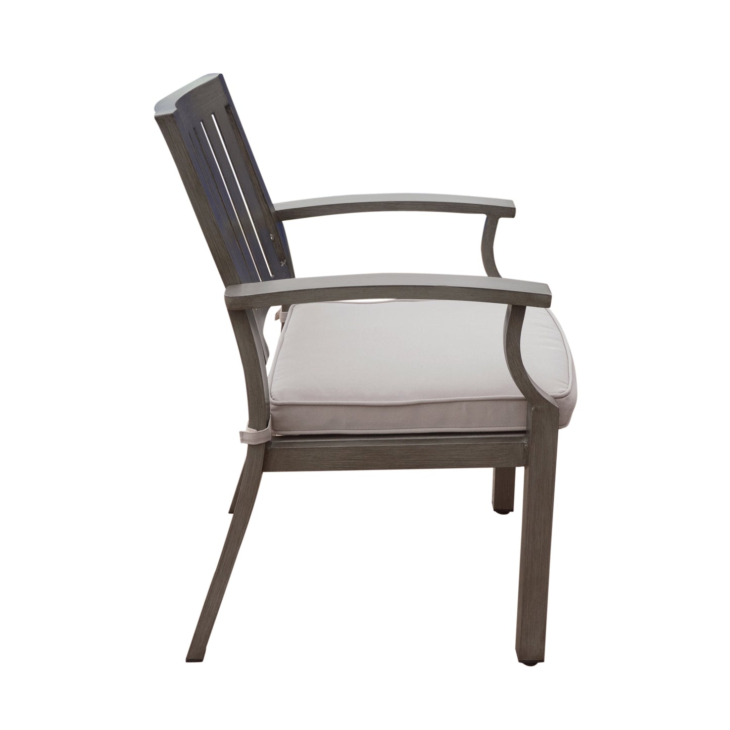 Outdoor Aluminum Dining Chair and Cushion Set 2