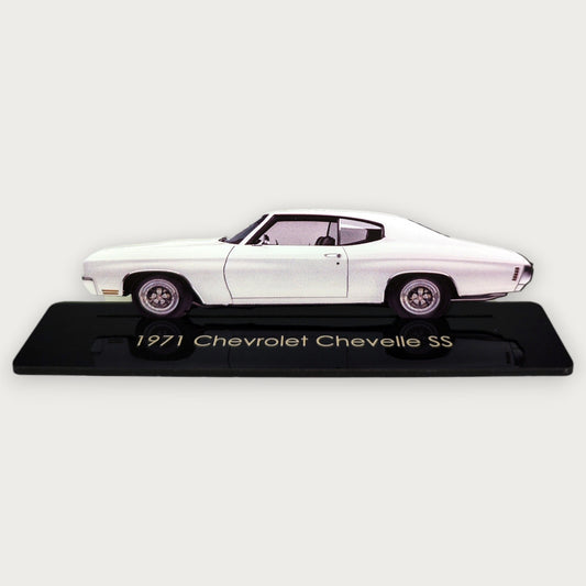 1971 Chevrolet Chevelle SS (2) Metal Car Wall Art, Color 2D Diecast Car Decor, Silhouette Metal Wall Art, Gift For Car Lovers, Detailed Color Metal Car