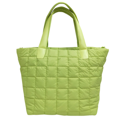 Quilted Nylon Tote – Lightweight, Triple-Zip, Travel & Work Ready