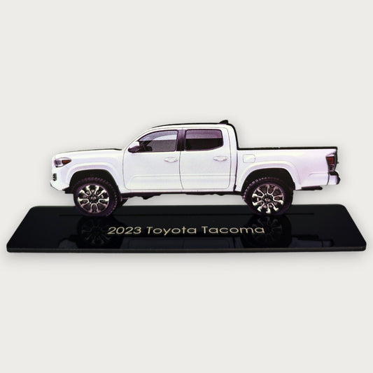 2023 Toyota Tacoma (2) Metal Car Wall Art, Color 2D Diecast Car Decor, Silhouette Metal Wall Art, Gift For Car Lovers, Detailed Color Metal Car
