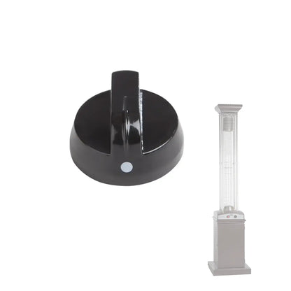 1-5/8 inch black plastic gas knob; replacement Fire Sense fireplace part; tall patio heater frame on Tampa Home & Garden Store