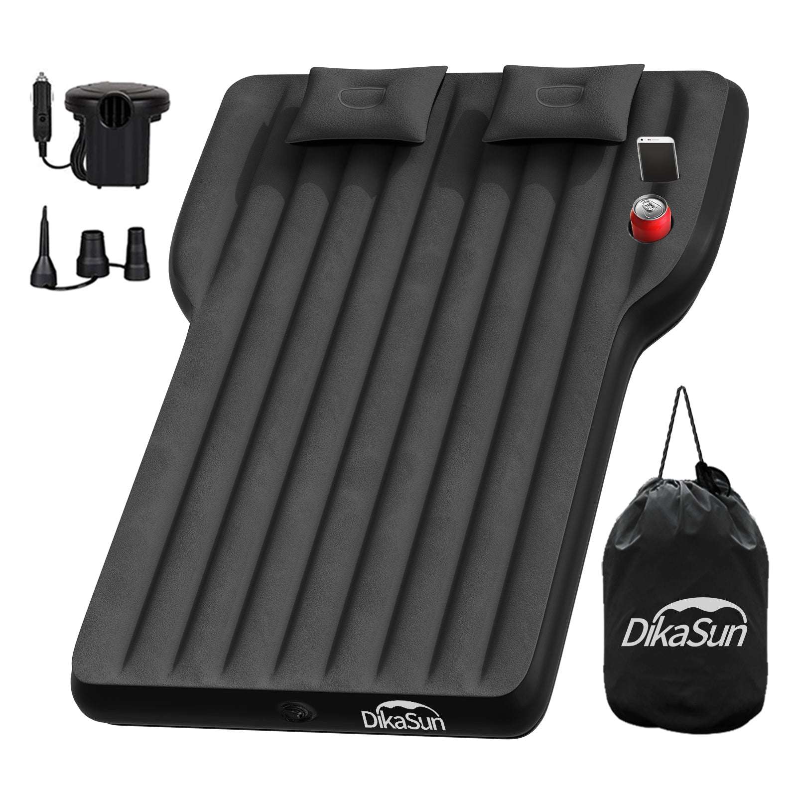 Tesla Model Y inflatable backseat air mattress gray with 2 pillows by Dikasun Outdoor on Tampa Home & Garden Store