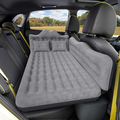 Backseat air mattress for SUV, 24'' wide, gray fabric surface with 2 pillows by Dikasun Outdoor on Tampa Home & Garden Store
